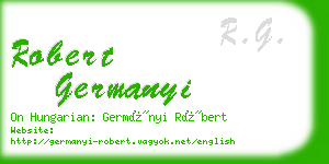 robert germanyi business card